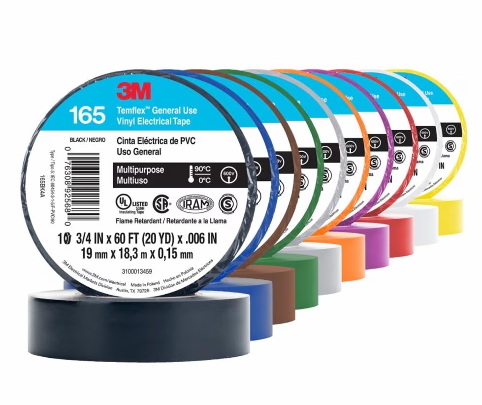 3M Temflex Vinyl Elektronikai Ragasztószalag 165